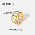 Miniatyrbillede 3 af 5: 4 stk. Ringe til kvinder 18K guldring Minimalistisk statement ring