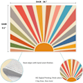 Pikkukuva 5 / 5: Vintage Sun -seinävaate Boho-seinävaate Retro 70-luvun sateenkaari Auringonnousu