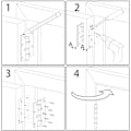 Pikkukuva 3 / 5: Hinge Triangle Hinge Heavy Duty T Hinge Galvanoitu Kolmio 4 Tuumaa Musta Voidaan käyttää kaappien ovien puutarhaporttien puulaatikoiden ripustamiseen 4kpl