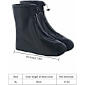 Miniatyrbillede 2 af 5: Vandafvisende Skocover, 1 Par Vandafvisende Regn Skocover, Vandafvisende Oversko, Sorte Anti-Slip Skocover
