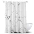 Textil duschdraperi 180 x 180 cm med krok, svart, vit