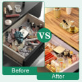 Miniatyrbild 3 av 5: Set med 2 sminkorganisatörer Lådorganisatör Skrivbordsmakeup Förvaringslåda Bad