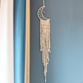 Miniatyrbillede 3 af 5: 3-delt drømmefanger makramé vægophæng boho vægdekoration sol måne