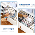 Miniatyrbillede 2 af 5: Tøjskuffe Organizer, Foldbar Mesh Opbevaringsboks, Garderobearrangør