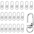 Miniatyrbillede 1 af 5: Premium Swivel Spring Hooks - 20 Metal Lobster Claw Clasps, Lobster Clasps