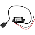 Pikkukuva 1 / 5: DC-DC 12V/24V - USB 5V 3A alentava sovitinmuunnin vedenpitävä muunnin kaapeli