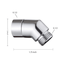 Miniatyrbilde 2 av 5: 2 stk 90°/135° vinkelbøyd dusjhodeadapter, messing hånddusjadapter, B