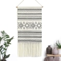 Miniatyrbilde 1 av 5: Bohemian Style Aztec Macrame Vegg Håndlaget Banner
