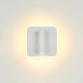 Miniatyrbilde 2 av 5: Kvadratisk hvit LED-sengelampe svingbar veggleselampe med varmt lysbryter