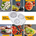Miniatyrbilde 5 av 5: Egg slicer for hard-boiled eggs - 3 slicing modes, handy, robust stainless steel