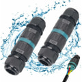 Miniatyrbillede 1 af 5: 2 stk. 3-polet IP68 vandtæt kabelforbindelse til 9-12 mm ledningsdiameter jordkabel