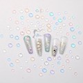 Miniatyrbillede 2 af 3: Flad bund gelé bore Mermaid Shark Pearl Bubble bore vand perle bore Mermaid bore neglekunst smykker (6stk, 6farver)