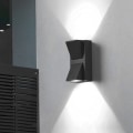 Miniatyrbillede 1 af 5: Væglampe - 1 stk., 6W - Indendørs/udendørs LED-væglampe, 6000K Hvid væglampe IP65 Udendørs væglampe til soveværelse, stue, badeværelse, dobbelt sort