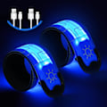 Pikkukuva 1 / 5: 2 kpl USB-ladattavaa LED-valaisinnauhaa, heijastava LED-juoksunauha