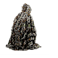Miniatyrbilde 2 av 3: 3D Løvrike Blader Klær Jungel Woodland Hunting Camo Poncho Kappe