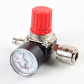 Miniatyrbillede 2 af 5: 1 stk. Tryklufttrykreduktionsventil, 1/4 Trykreduktionsventil, 4-huls trykregulator med manometer, kompressor