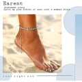 Miniatyrbillede 3 af 5: Boho Turkis Anklet Blå Stjerne Ankelkæder Kæde Strandfod