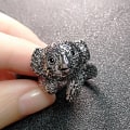 Pikkukuva 2 / 5: Söpö Koala-sormus säädettävä 3D Koala-eläinsormus Avattava Vintage C