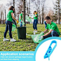 Miniatyrbild 5 av 5: 40 stycken plastpåse-klämmor, blåa plaståskshållare, praktiska sopsäcksklämmor, matklämma och förseglare, sopsäckfäste