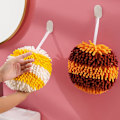 Miniatyrbillede 3 af 4: 4 stk. Chenille håndklæder hængende fuzzy bold håndklæder hurtig tør bad