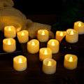 Miniatyrbillede 3 af 5: (24 stk.) LED Lys med Flakkende Flamme, Flakkende Lys Lampe, Elektriske Lys Julelys til Jul, Jul