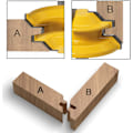 Miniatyrbillede 3 af 5: 8mm 45 graders låsegering fræserbit rillefræser til træskærer 51mm C