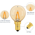 Miniatyrbilde 4 av 5: G40 Vintage Mini E14 LED-pære 1w, Amber Edison erstatning E14-pære