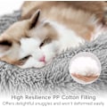 Miniatyrbillede 5 af 5: Katteseng til indendørs katte, Fluffy Round Self Warming Calming Soft P