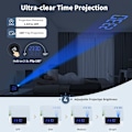 Miniatyrbillede 3 af 4: Vækkeur Radio til Soveværelse, Projektionsvækkeur med FM-radio, USB-oplader, Dobbelt Alarm, Snooze, Sleep Timer, 12/24H, Tydeligt Digitalt Ur