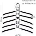 Miniatyrbillede 5 af 5: Tøjstativ - 5 i 1 Multi-Layer Metalbøjle med skridsikker svamp til jeans nederdele T-shirts bukser, Multifunktionel garderobe tøjopbevaring (sort