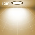 Miniatyrbilde 5 av 5: Led Downlight Recessed Black Extra Flat, 2 Pack 7W 700LM = 70W glødelampe, IP44