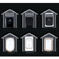 Miniatyrbild 4 av 5: Vattentätt Fodral för Trådlös Dörrklocka Åtkomstkontroll Regnskydd Dörrklocka Skyddsbox Transparent Utomhus