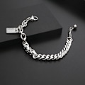 Miniatyrbillede 3 af 5: Cool rustfrit chunky tykt stort ledkæde armbånd 19CM+3cm