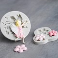 Miniatyrbillede 5 af 5: 1 stk. 3D fe 3D engel alfe silikone fondantform blomst pige kage cho