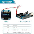 Miniatyrbild 5 av 5: 5 stycken 0,96 tum OLED-modul 12864 128x64 Självlysande displaykort Se