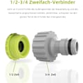 Miniatyrbillede 2 af 5: 2-i-1 Vandhaneforbindelse - 4-pak, 1/2” og 3/4” Havehaneforbindelse Vandhaneforbindelse, Slangeforbindelsessæt til Havevanding