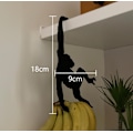 Miniatyrbilde 2 av 5: Apekatt Bananholder, 3 stk Bananholder Apekatt Bananholder for Bananer Praktisk Fruktholder Krok Apekatt Fruktholder Banan Stativ for Kjøkken D