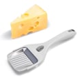 Miniatyrbilde 2 av 5: Kjøkkenosthøvel i rustfritt stål, justerbar bærbar ostekutter med 2 ostebiter, non-stick og ergonomisk