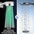 Miniatyrbillede 4 af 5: LED brusehoved, LED brusehoved med filter, belyst brusehoved, 7 C