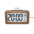 Miniatyrbild 3 av 5: Digital väckarklocka, Sängbordsklocka, Trä Digital Väckarklocka, LED Digital Klocka, Digital Klocka LED Väckarklocka Digital Klocka med Tid, Datum, Temperatur