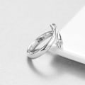 Pikkukuva 5 / 5: Sterling-hopea korut Love Hug -sormus Retro Fashion Tide Flow Open Ring (4 kpl)