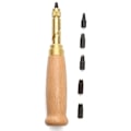 Miniatyrbilde 1 av 5: Automatisk Lærhullstans, Skrue Lærhullstans, Justerbar Skrue Stans, Automatisk Beltehullstans, 5 Størrelser på Spisser 1,5 mm / 2 mm / 3 mm / 3,5 mm