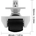 Miniatyrbillede 5 af 5: Forhjul, Lav støj forhjul, Forhjul, Dæk, Hjul til Roborock S8/S7/Q7/S6/S5/G20/G10S/G10/T7S/S65/S55 Serie Robotstøvsuger, til Xi