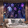 Miniatyrbillede 5 af 5: Psykedelisk jellyfish-gobelin - jellyfish under Galaxy Sea Ocean W