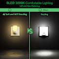 Miniatyrbilde 3 av 5: 1 stk LED-nattlys, Hepside nattlys Plug-and-Play automatisk