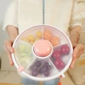 Miniatyrbillede 2 af 3: 1 stk. Højkapacitets Snack Opbevaringsboks med låg - Plastforseglet Fugtsikker Roterende Bærbar Multi