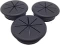 Set med 3 flexibla kabelgenomföringar i plast, 60 mm i diameter - Svart