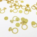 Miniatyrbillede 1 af 4: Guld bryllup bordkonfetti, I Do forlovelsesfest bordspredning,