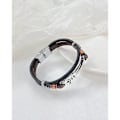 Miniatyrbild 2 av 5: Punk Läder Armband i Rostfritt Stål Rock Gitarr Armband för Män