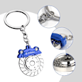 Miniatyrbilde 4 av 4: 4 stk. metallnøkkelring, kreativ bremseskivehjul caliper nøkkelring,